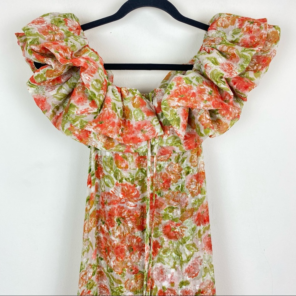 Misa Los Angeles Consuela Ruffled Off the Shoulder Floral Tiered Maxi Dress - Picture 7 of 16